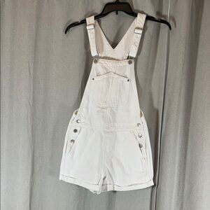 Old Navy White Denim Overalls for Women